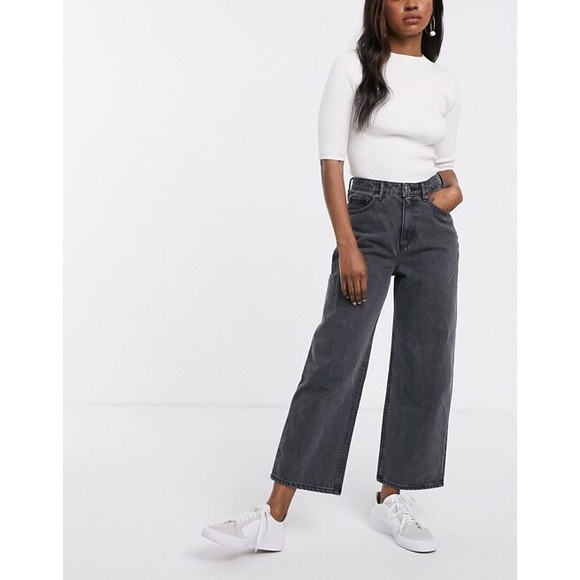 Monki | Jeans | Monki Mozik Wide Leg Cropped Jeans Sz 28 | Poshmark